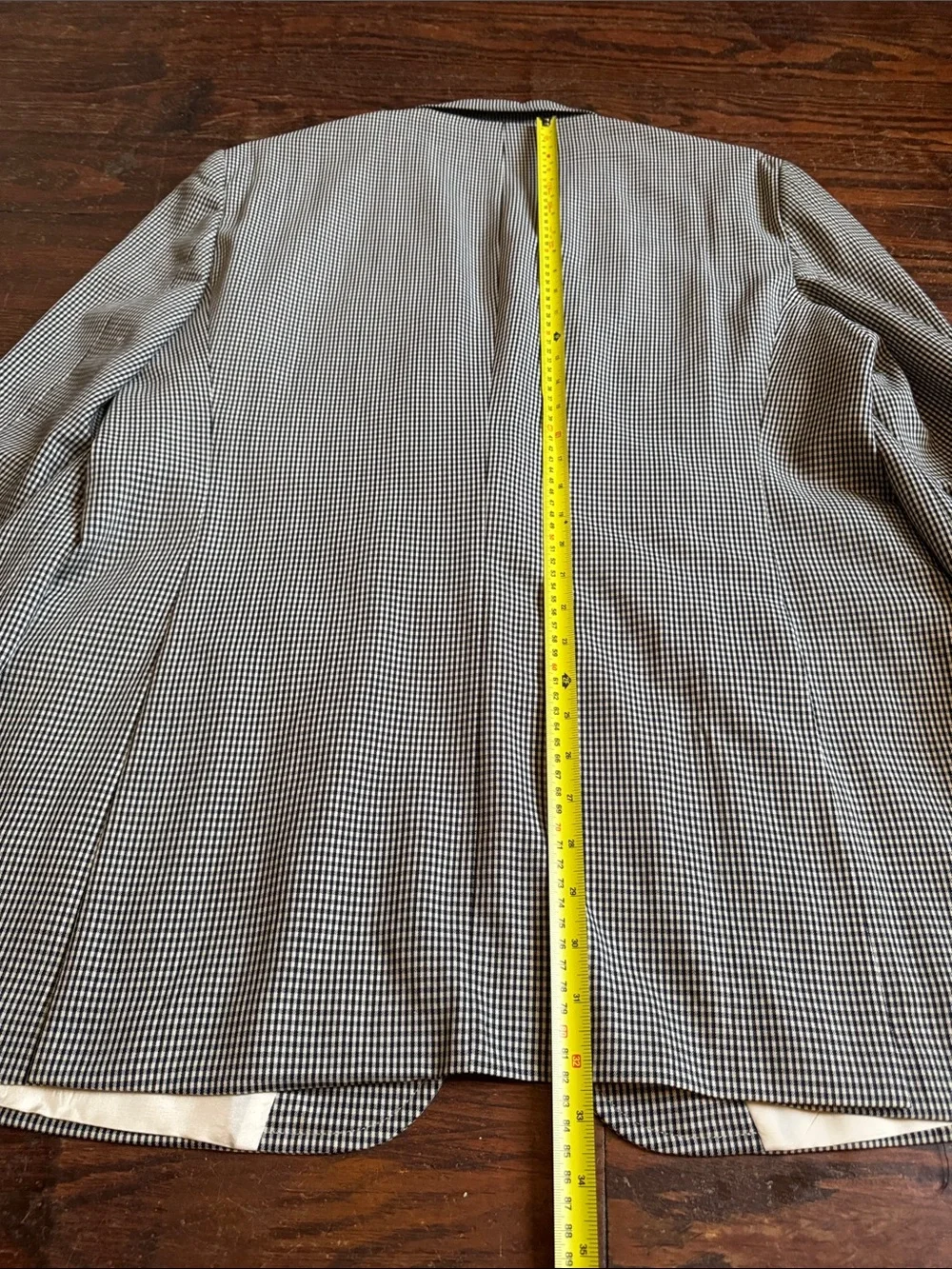 BOSS Hugo Boss Bodega Lightweight Black/White Check Lightweight Wool Blazer 46R